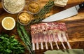 Ingredients for Roasted Rack of Lamb Royalty Free Stock Photo