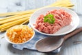 Ingredients for sauce bolognese