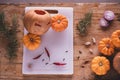 Autumn/Winter recipe - Pumpkin ingredients flat lay