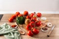 Ingredients to make tomato sauce Royalty Free Stock Photo