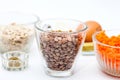 Ingredients to prepare lentils burger Royalty Free Stock Photo