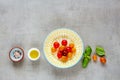 Ingredients for tomato salad Royalty Free Stock Photo