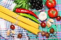 Ingredients for traditional Italian pasta Royalty Free Stock Photo