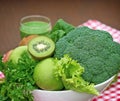 Ingredients used for green smoothie Royalty Free Stock Photo