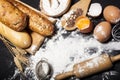Ingredients and utensils for the preparation of bakery products Royalty Free Stock Photo