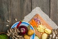 ingredients for vegetable soup. vegetables cucumber onions potatoes carrots mushrooms Royalty Free Stock Photo