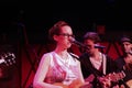 Ingrid Michaelson in session at Rockwood Music Hall Royalty Free Stock Photo
