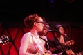 Ingrid Michaelson in session at Rockwood Music Hall Royalty Free Stock Photo