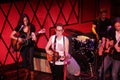 Ingrid Michaelson in session at Rockwood Music Hall Royalty Free Stock Photo