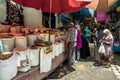 The inhabitants of Sousse on the market of the Medina old town