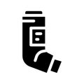 inhaler asthma treatment tool icon vector glyph illustration