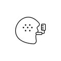 inhaler, disease, medical icon. Element of disease icon. Thin line icon for website design and development, app development.