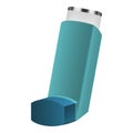 Inhaler icon, realistic style