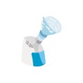 Medical compressor inhaler, vector illustration Royalty Free Stock Photo