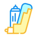 Inhaler medical tool color icon vector illustration