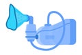 Inhaler, nebulizer icon vector. Equipment for bronchitis treatment