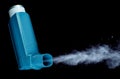 Asthma spray inhaler Royalty Free Stock Photo