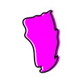 Inhambane province of Mozambique vector map illustration