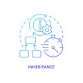 Inheritance blue gradient concept icon Royalty Free Stock Photo