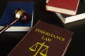 Inheritance law about Inheritance Tax is shown using the text on the book Royalty Free Stock Photo