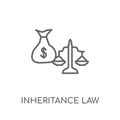 inheritance law linear icon. Modern outline inheritance law logo