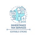 Inheritance tax services concept icon Royalty Free Stock Photo