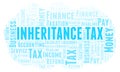 Inheritance Tax word cloud Royalty Free Stock Photo