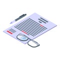 Inheritance testament icon, isometric style Royalty Free Stock Photo