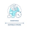 Inheritance turquoise concept icon Royalty Free Stock Photo