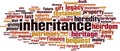 Inheritance word cloud Royalty Free Stock Photo