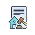 Color illustration icon for Inherited, hereditary and legal