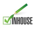 Inhouse checkmark illustration design Royalty Free Stock Photo
