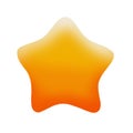 Rounded stars icon, version with four, five, six and seven points Royalty Free Stock Photo