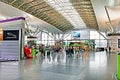 Inidentified people at International Airport Boryspil in Kyiv, Ukraine in the morning, Kyiv, Ukraine