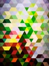 An inimitable appealing pattern of geometric illustration of colorful triangles