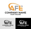 Initial AFE letter modern vector typography logo design template Royalty Free Stock Photo