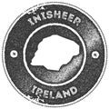 Inisheer map vintage stamp.