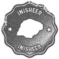 Inisheer map vintage stamp.