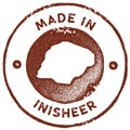 Inisheer map vintage stamp.