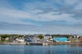 Inishmore, Aran Islands, county Galway, Ireland - 18.06.2021: Bayview restaurant and the bar, warm sunny day. Tourist in the