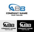 Initial ABB letter modern typography logo design template Royalty Free Stock Photo