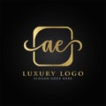 Initial AE letter Logo Design vector Template. Creative Luxury Letter AE Logo Design