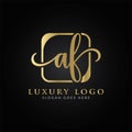 Initial AF letter Logo Design vector Template. Creative Luxury Letter AF Logo Design