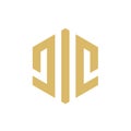 Initial Alphabet CIC or JIC Logo Icon, Vector Illustration Design