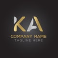 Initial ALphabet KA Logo Design vector Template. Abstract Letter KA Linked Logo