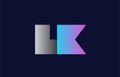 initial alphabet letter lk l k logo company icon design