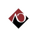 Initial AO rhombus logo vector design
