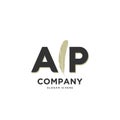 Initial AP letter Unique attractive creative modern luxury beauty fur ornament monogram logo. design vector logotype Royalty Free Stock Photo