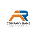 Initial AR logo design inspiration Royalty Free Stock Photo