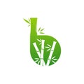 Initial B with Bamboo logo vector template, Creative Bamboo logo design concepts Royalty Free Stock Photo